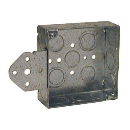 Raco Electrical Box, 21 cu in, Square Box Type, Steel, Square Shape 8193